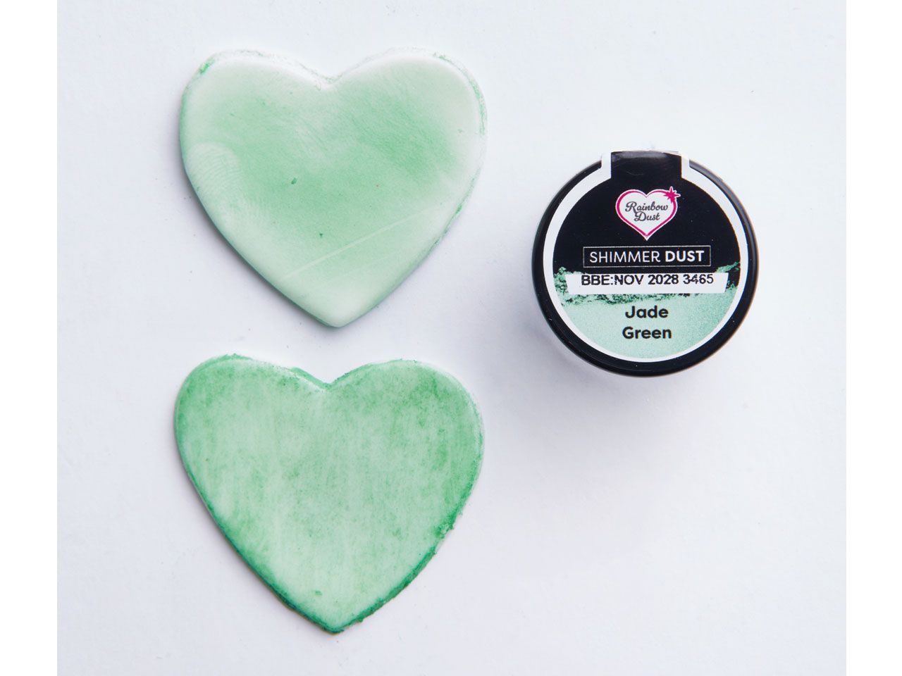 Rainbow Dust: Lebensmittelfarbpulver metallic Jade Green 3g
