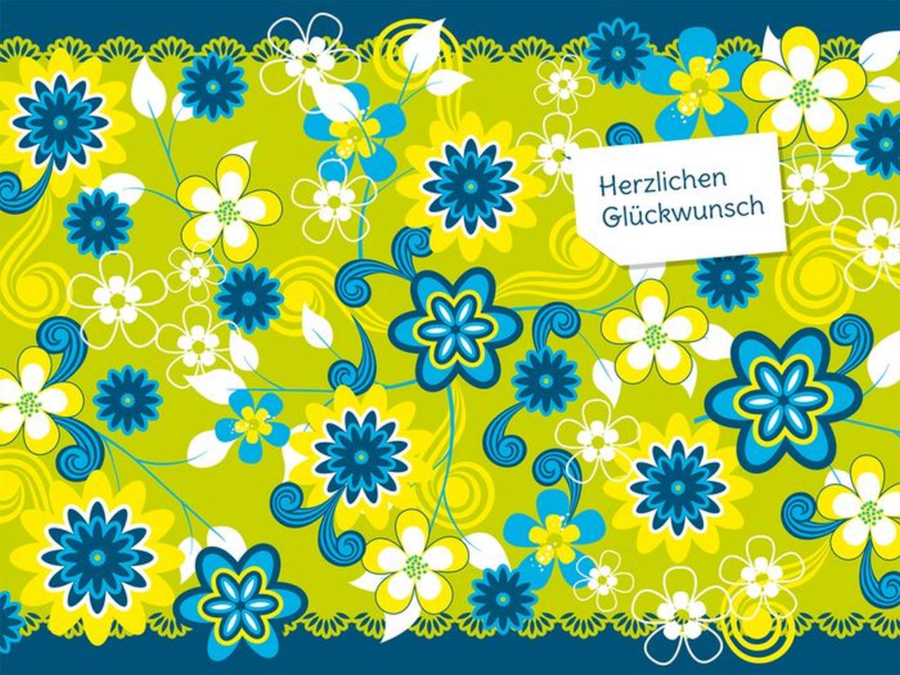 Tortenaufleger Blumen grün 20x30cm