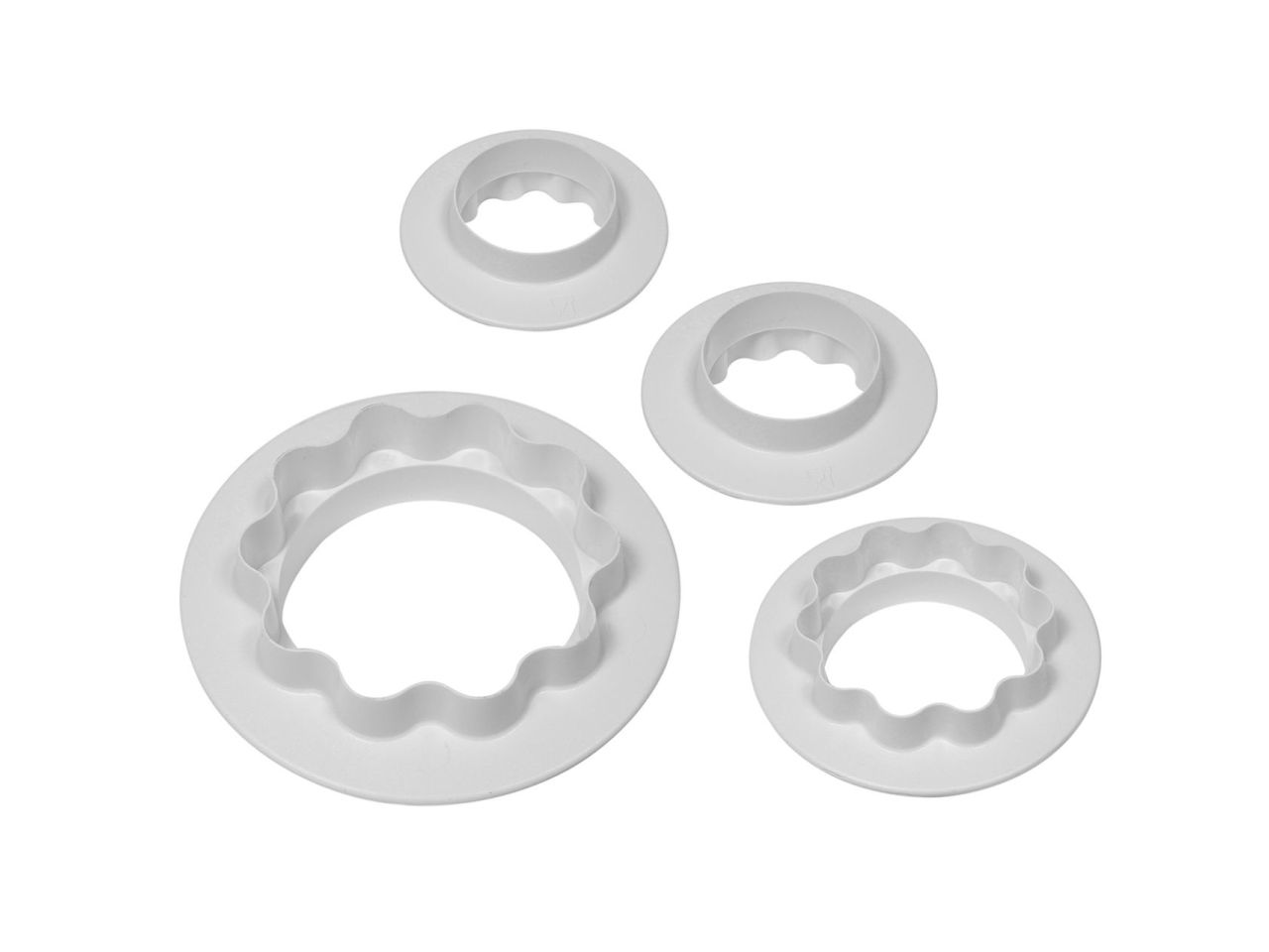 PME Fondant-Ausstecher Set Rund-gewellt, 4er Set