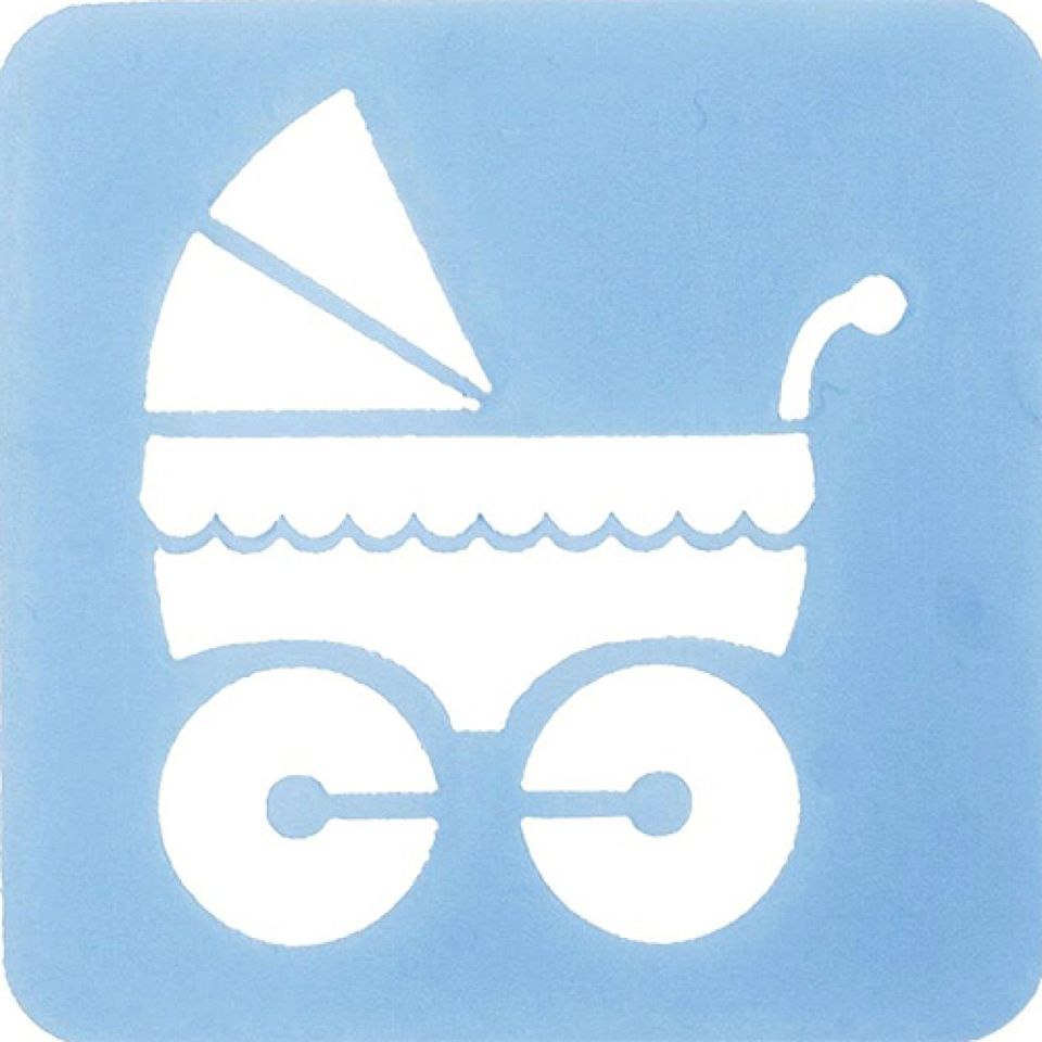Keks-Schablone, Cupcakes Stencil, Kinderwagen 4,5cm Culpitt