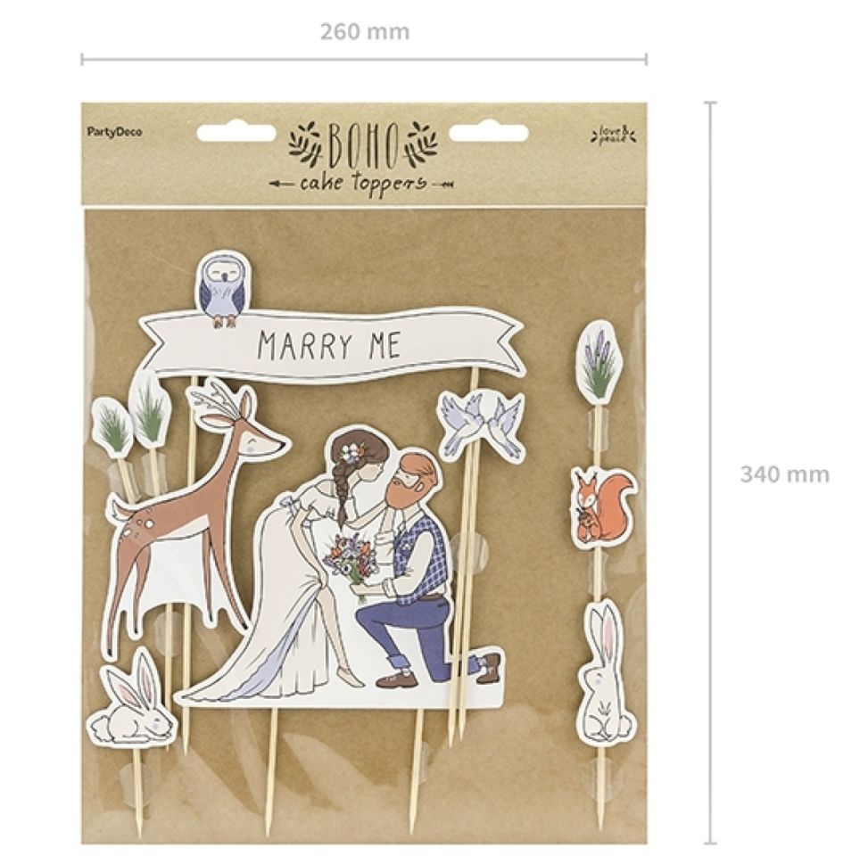 Tortendeko Marry Me 11 teilig