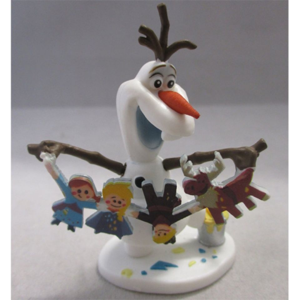Tortenfigur Olaf mit Girlande, 7,5 cm