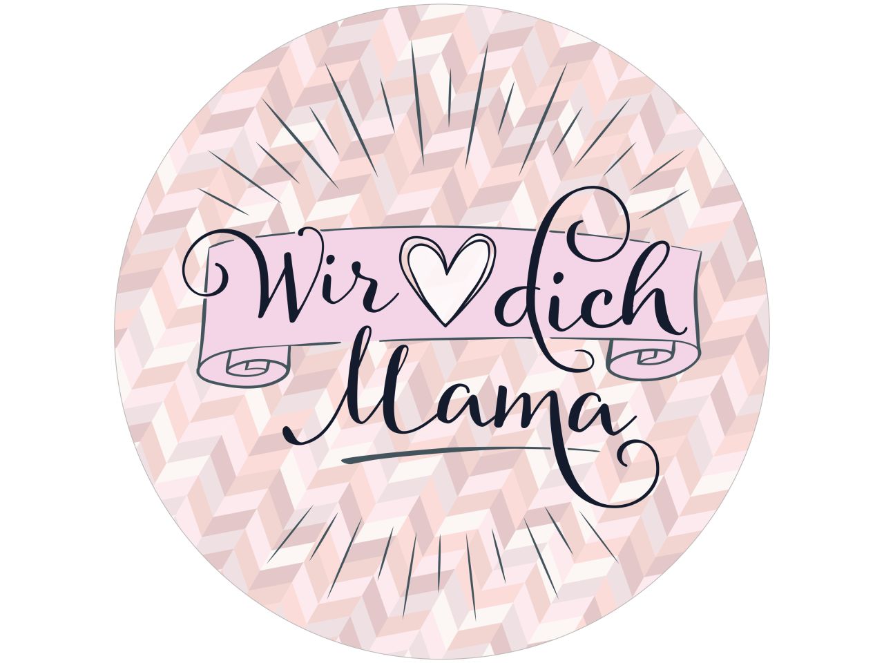 Tortenaufleger Wir lieben Dich Mama rund 20cm