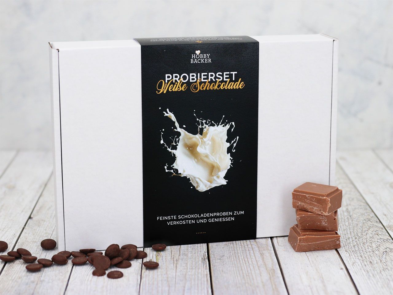 Probierset weiße Schokolade 5x20g=100g