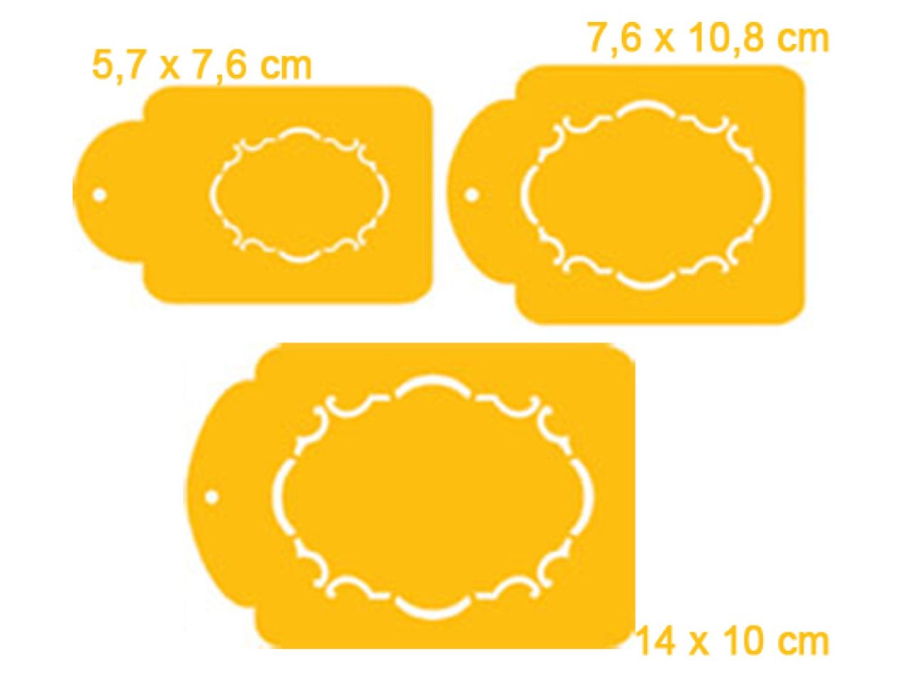 Schablonen Set Monogram Oval Royal Icing & Airbrush,