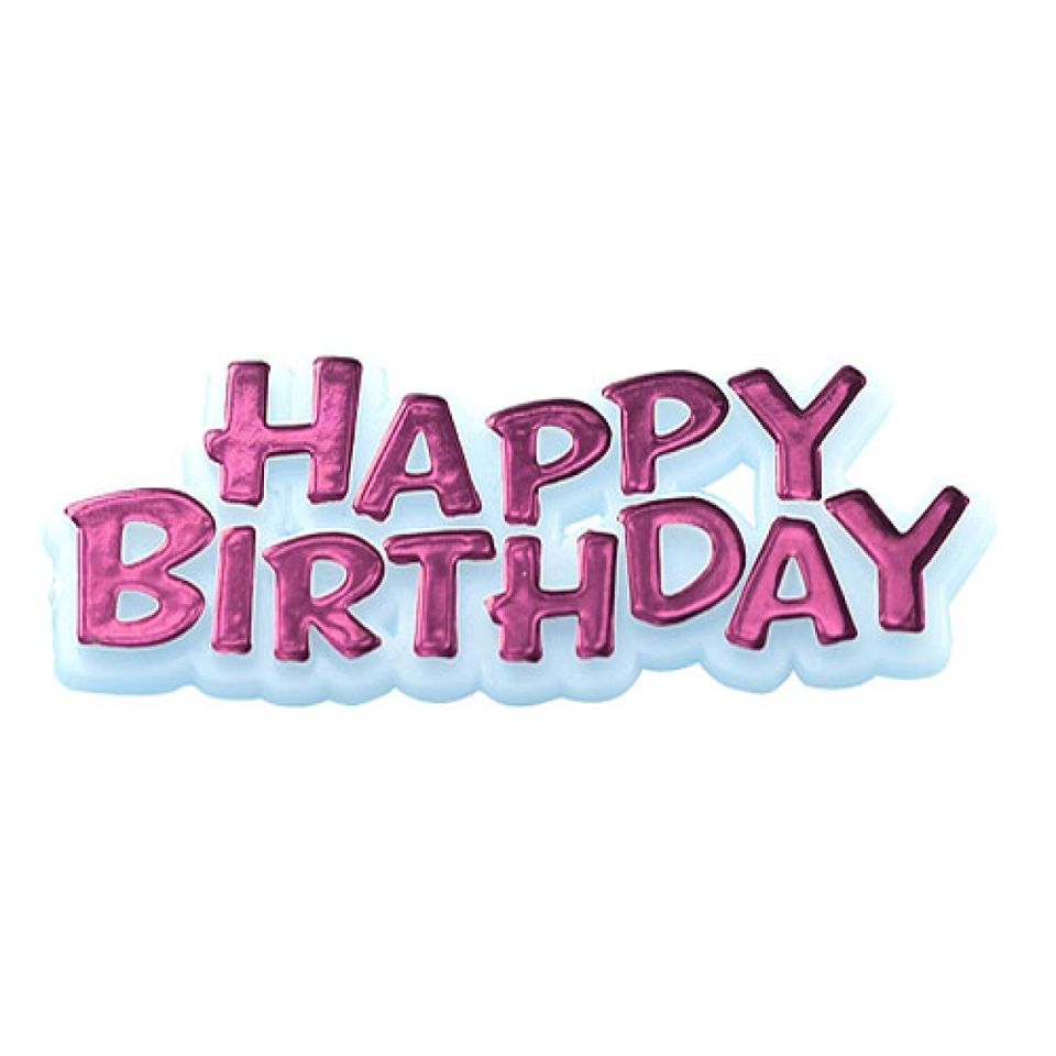 Tortendeko Happy Birthday, Rosa