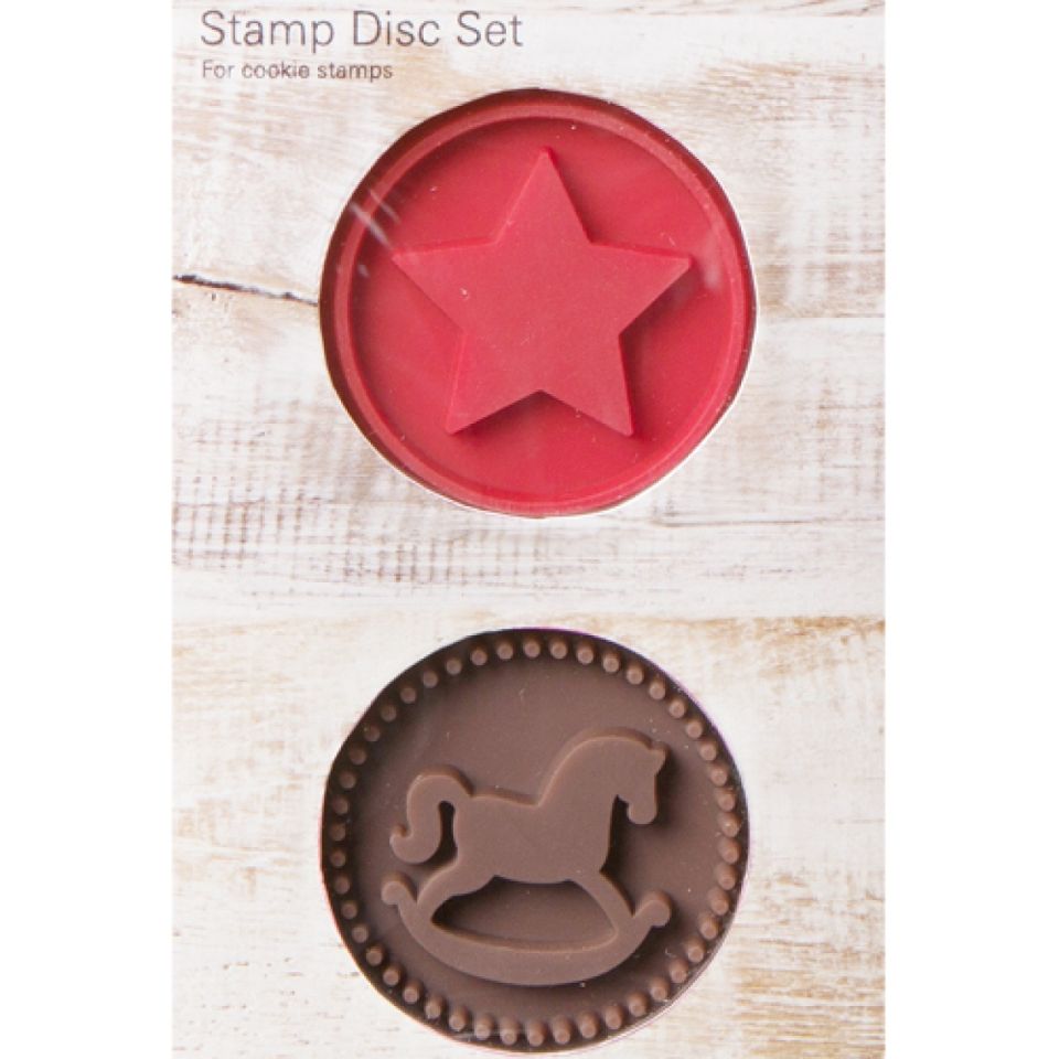 Birkmann Stempel Scheiben Set, Schaukelpferd & Stern, 5 cm