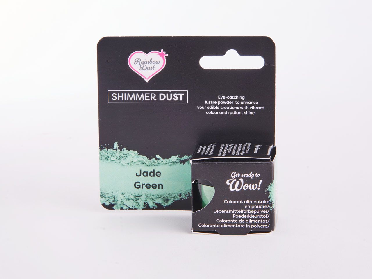 Rainbow Dust: Lebensmittelfarbpulver metallic Jade Green 3g