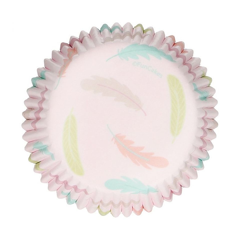Muffinförmchen Feder Babyrosa 48 Stk.