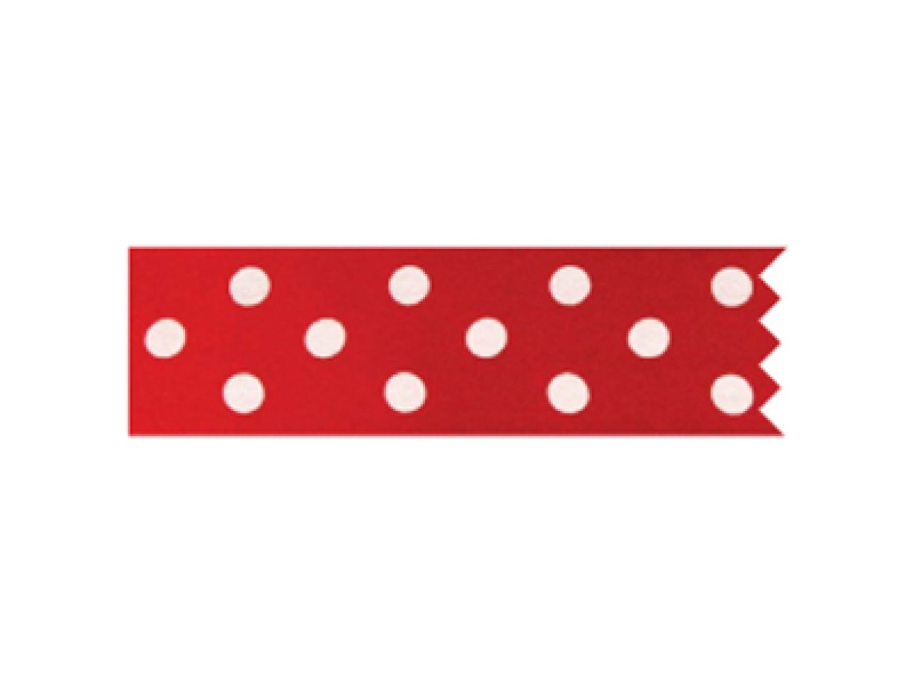 Tortenband Rot mit Punkten, 1 Meter