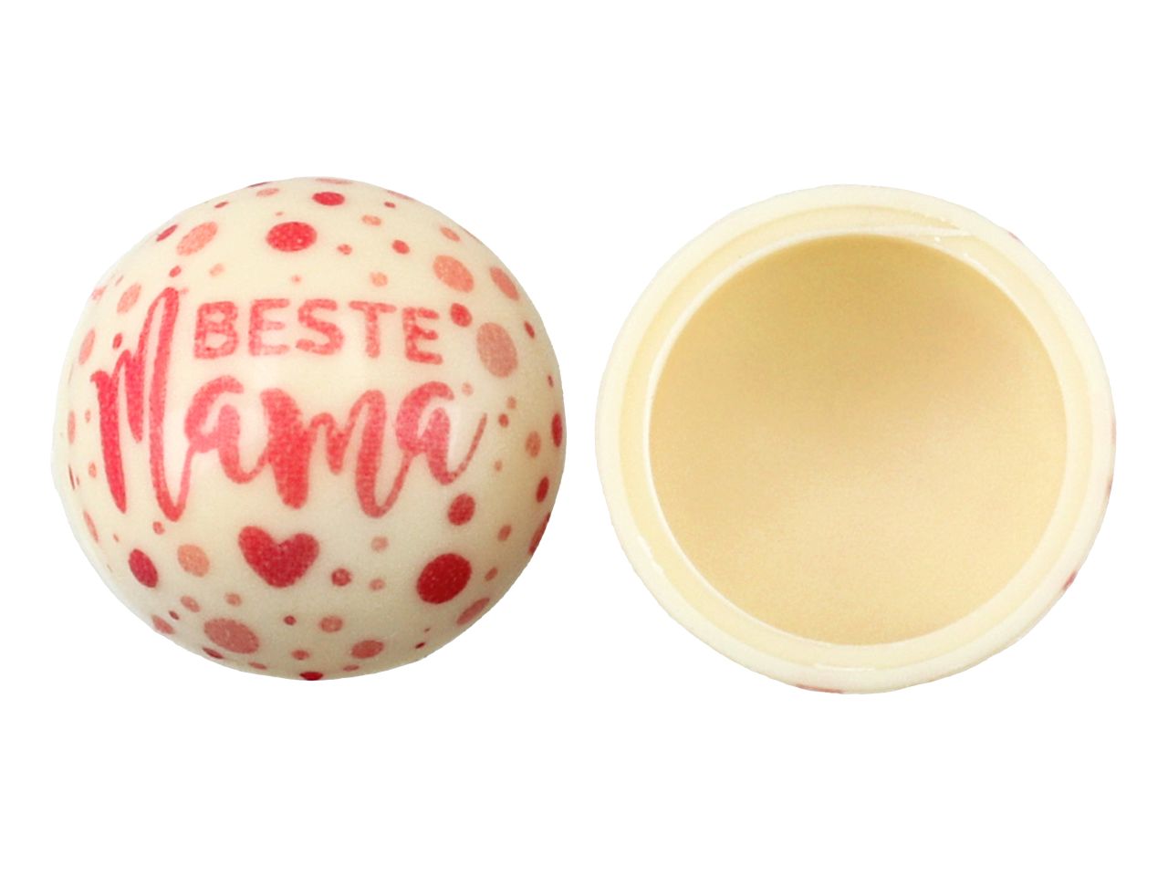 1 Folie Halbschale weiß Beste Mama 40 Stück