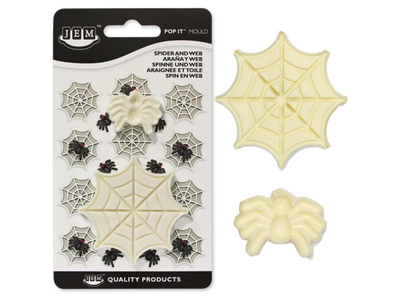 1102EP022 Fondant Ausstecher "Spinne mit Netz" 2er Set