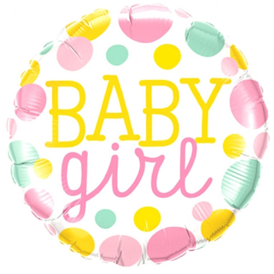 Folienballon Baby Girl, 45 cm