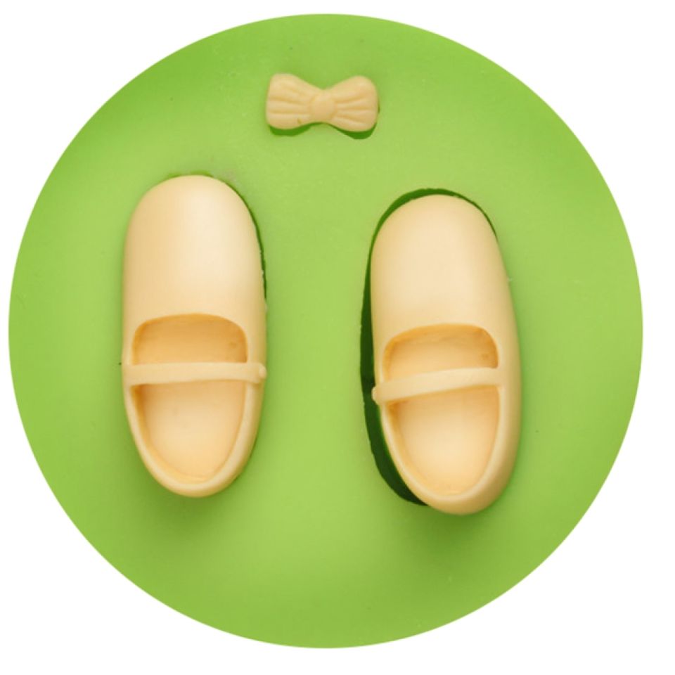 Fondantform Schuhe und Schleife