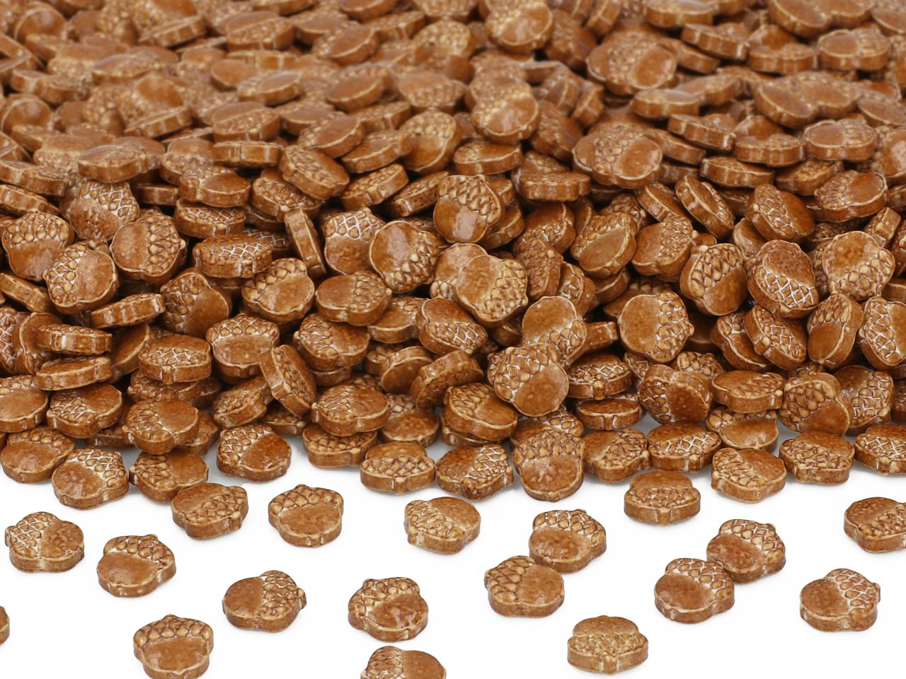 Streudekor Eichel braun 80g