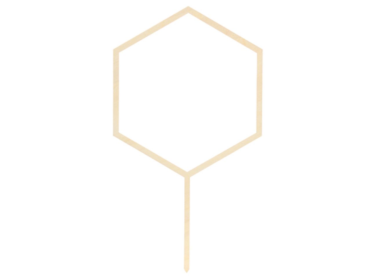 Tortentopper aus Holz Hexagon