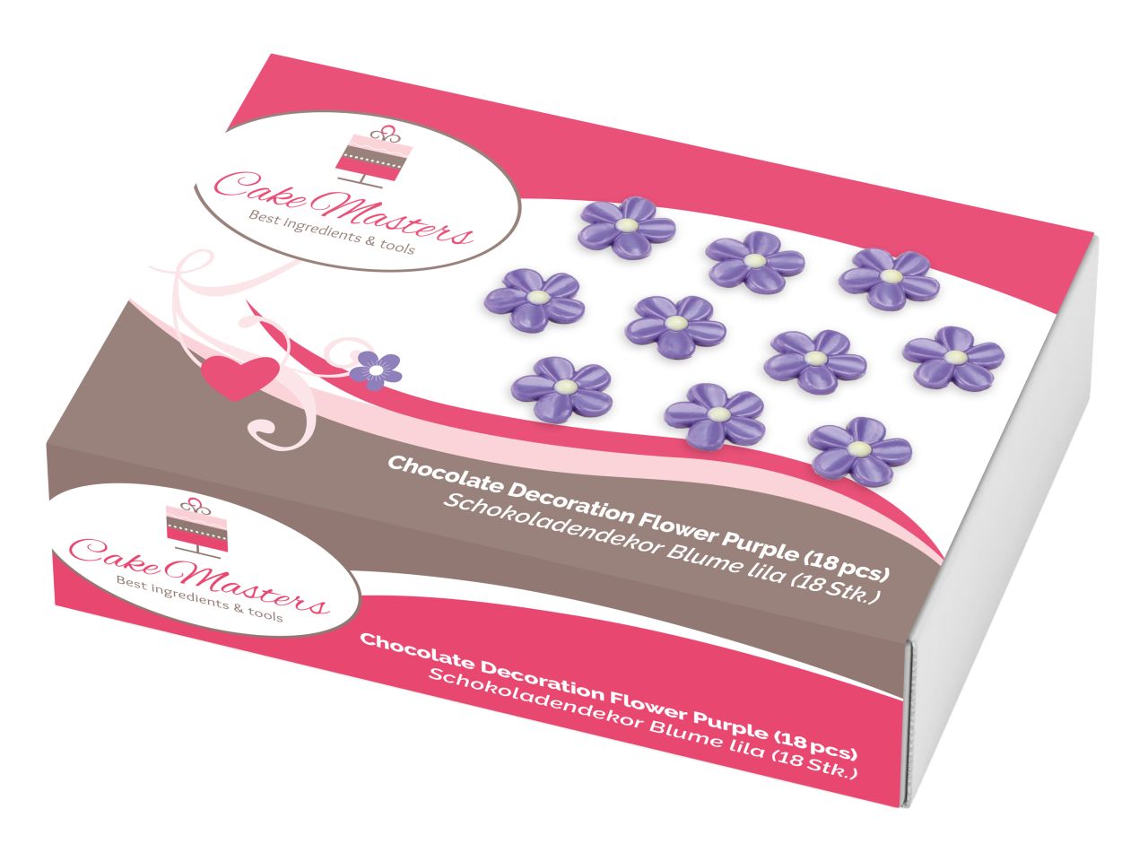 Schokoladenaufleger Veilchen violett 18 Stück
