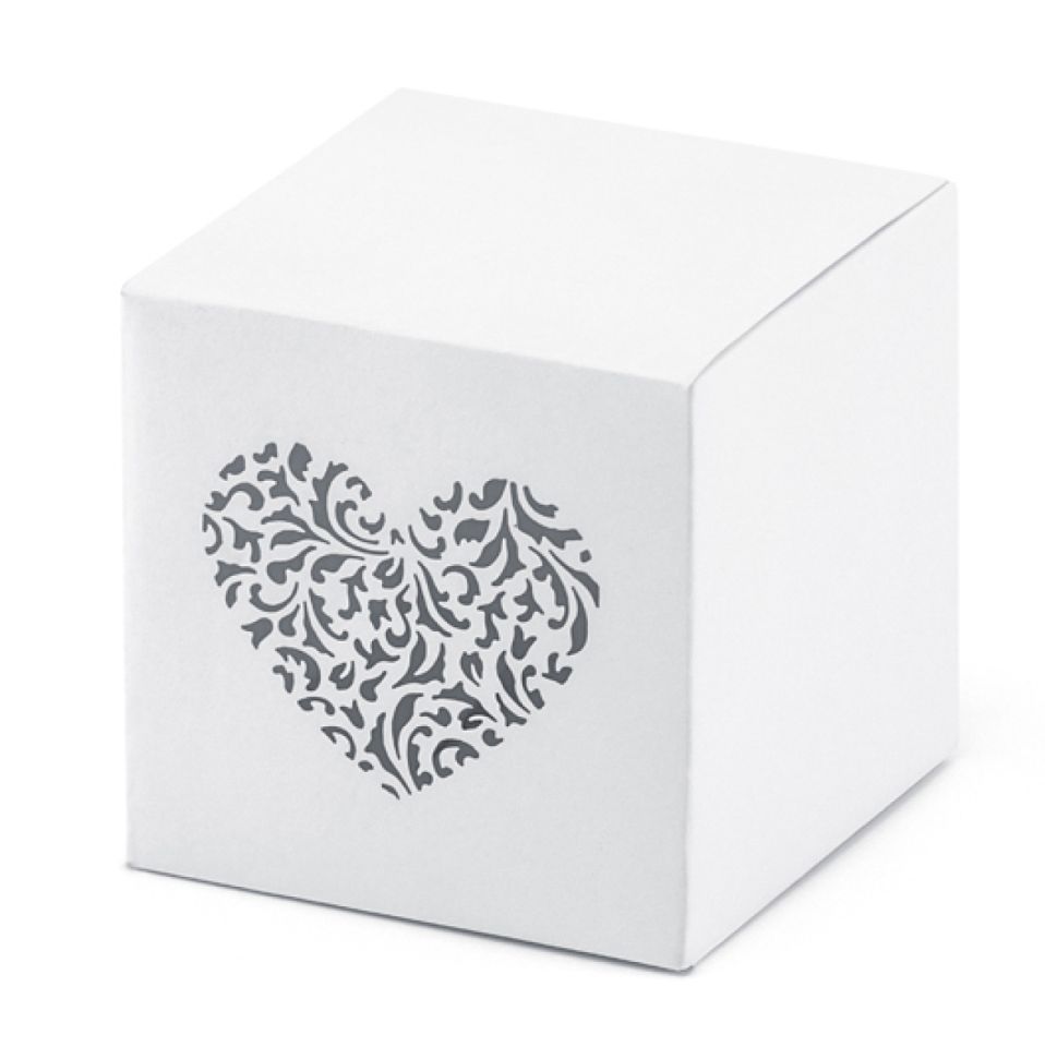 Mini-Geschenkboxen Herz 5x5x5 cm, 10 Stk