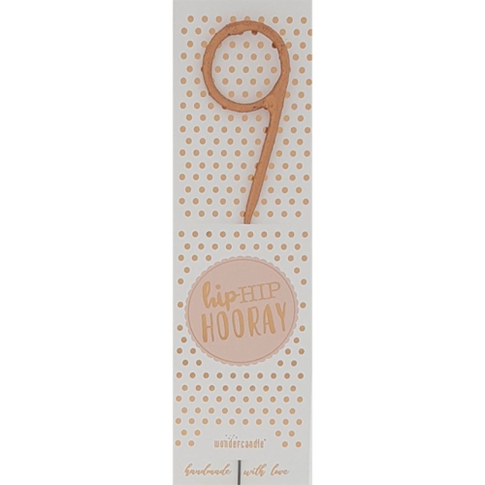 Wunderkerze 9, Rose Gold, 18 cm
