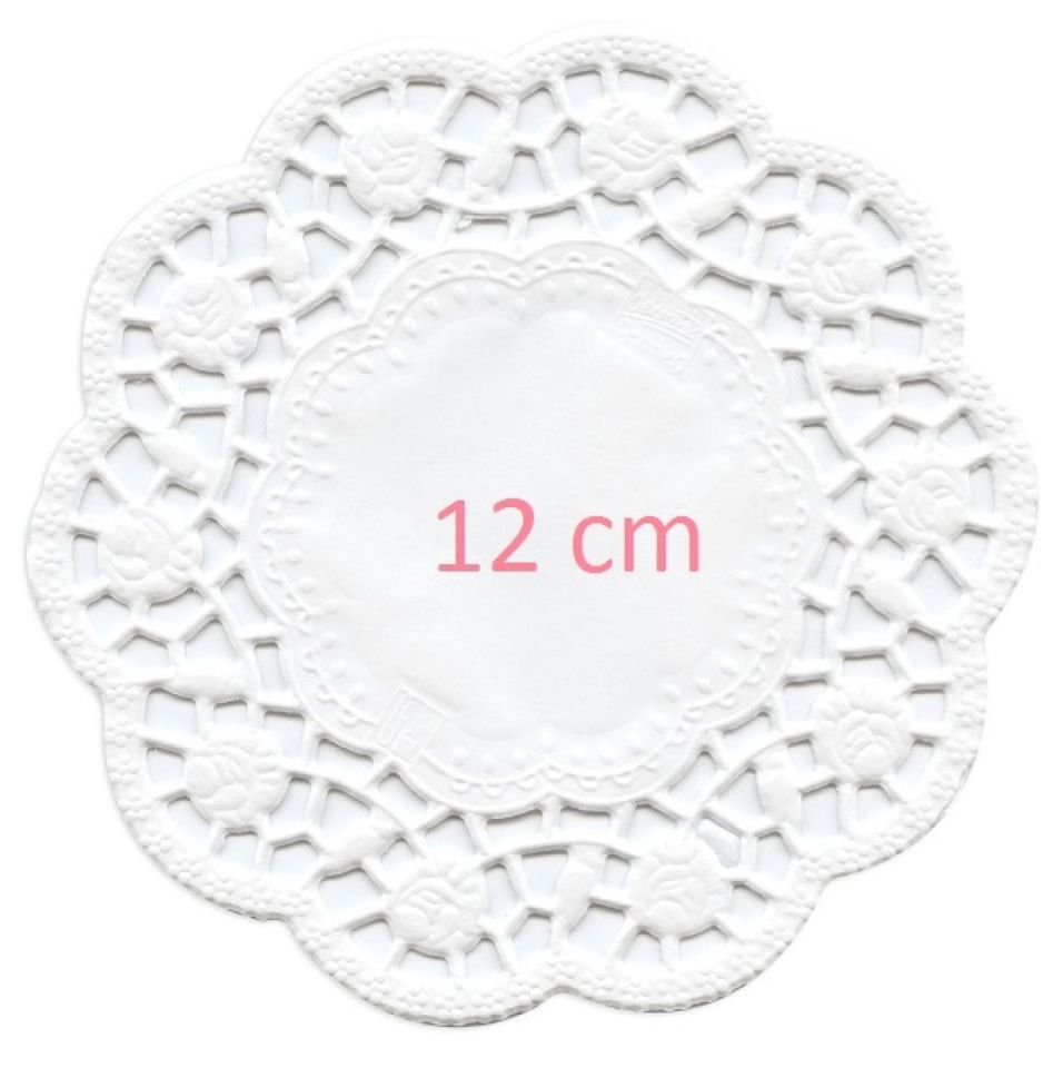 12 Tortenspitzen Rund, doilies, 12 cm