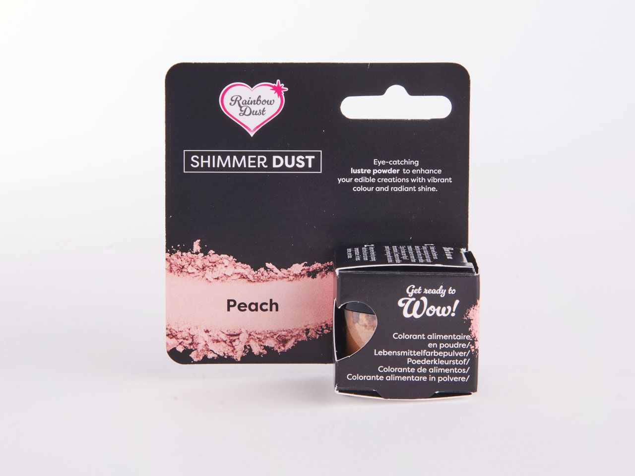 Rainbow Dust: Lebensmittelfarbpulver metallic Peach 3g