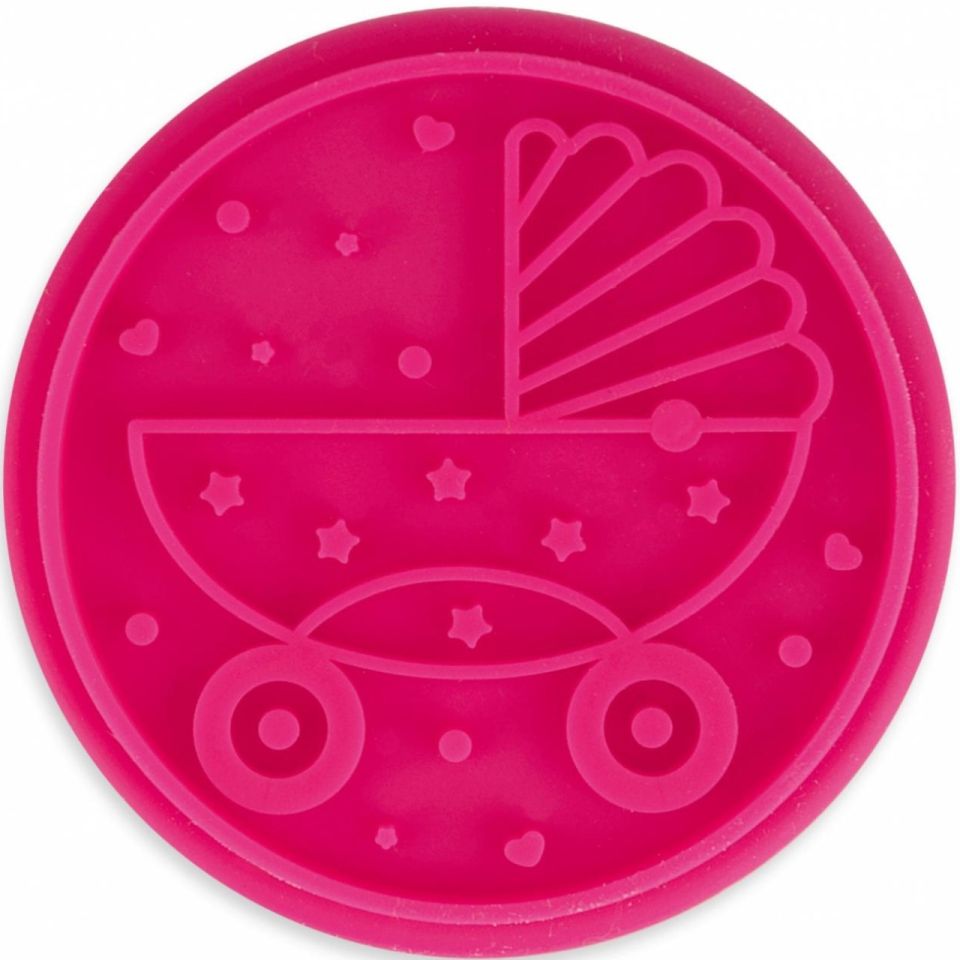 Silikon Stempel-Scheibe 6,5cm Kinderwagen