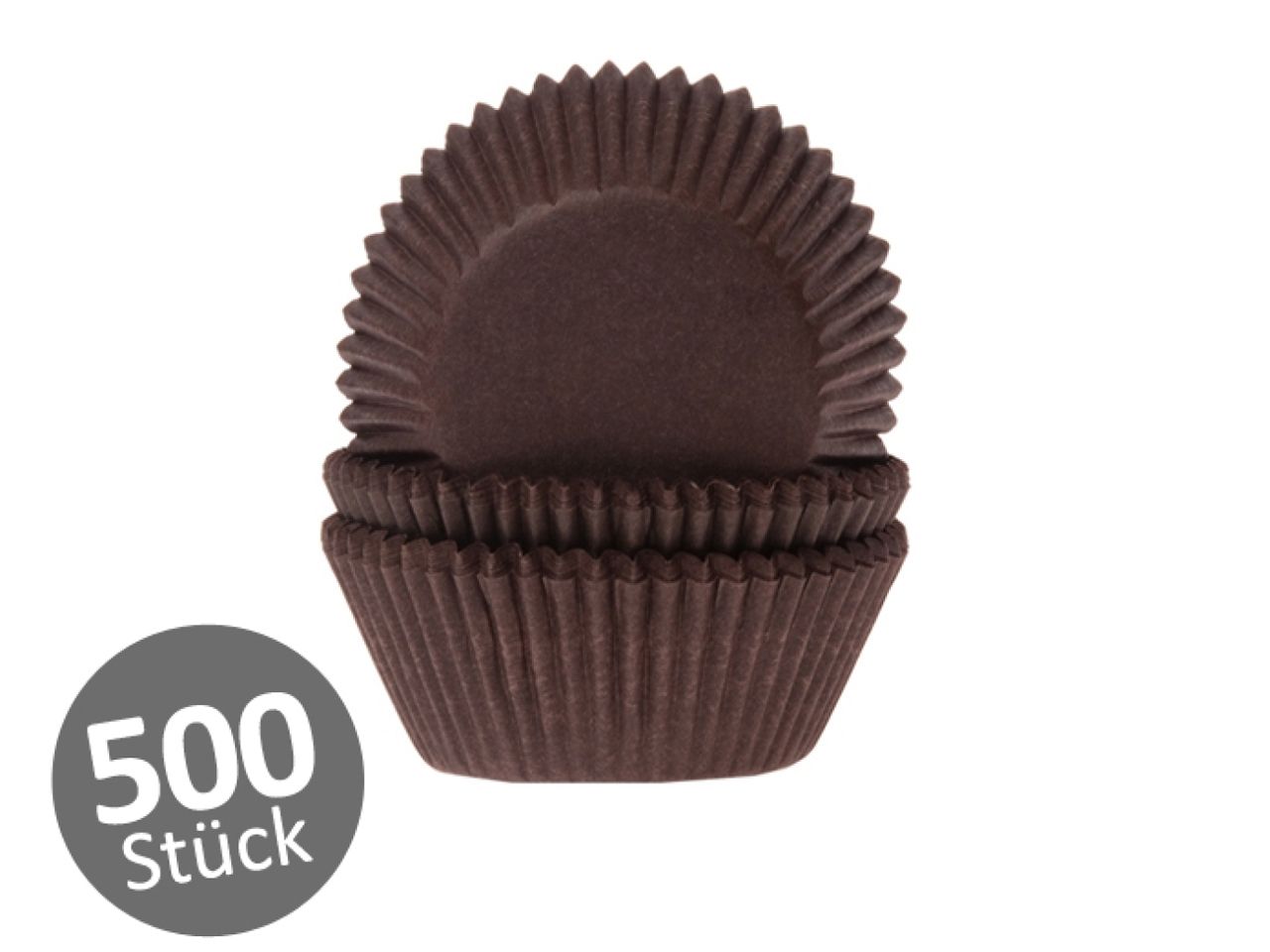 Mini-Muffinförmchen braun 500 Stück