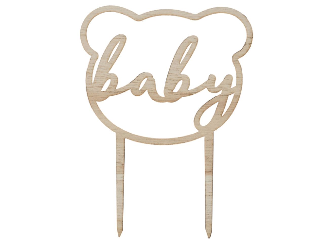 Tortentopper Baby, Holz