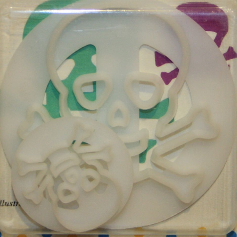 FMM Ausstecher für Fondant & Blütenpaste Totenkopf, 2 Stk.