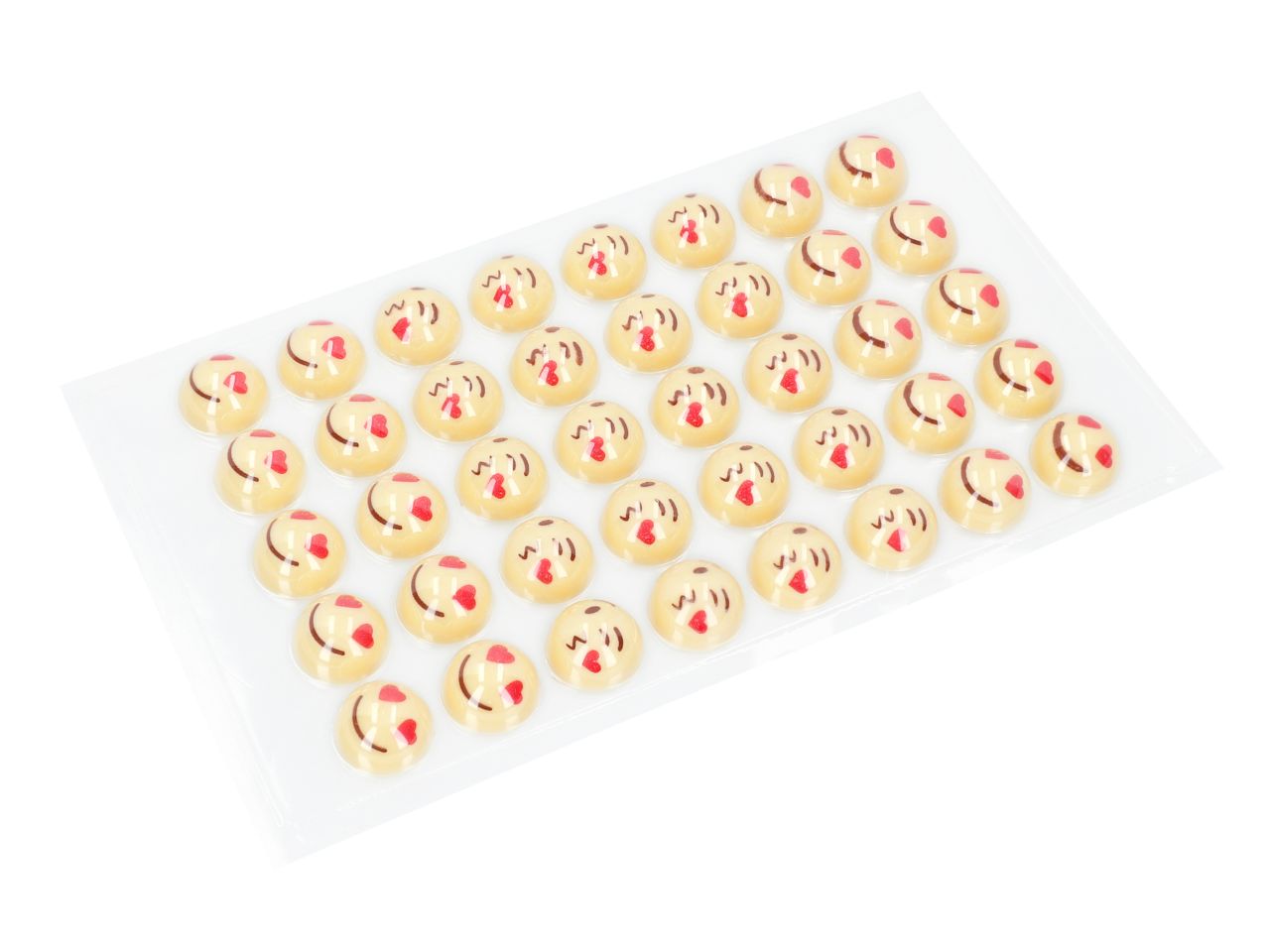 1 Folie Halbschale weiß Love 40 Stück