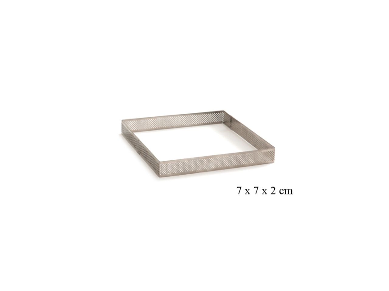 Tartelette-Ring Quadrat gelocht 7x7x2 cm