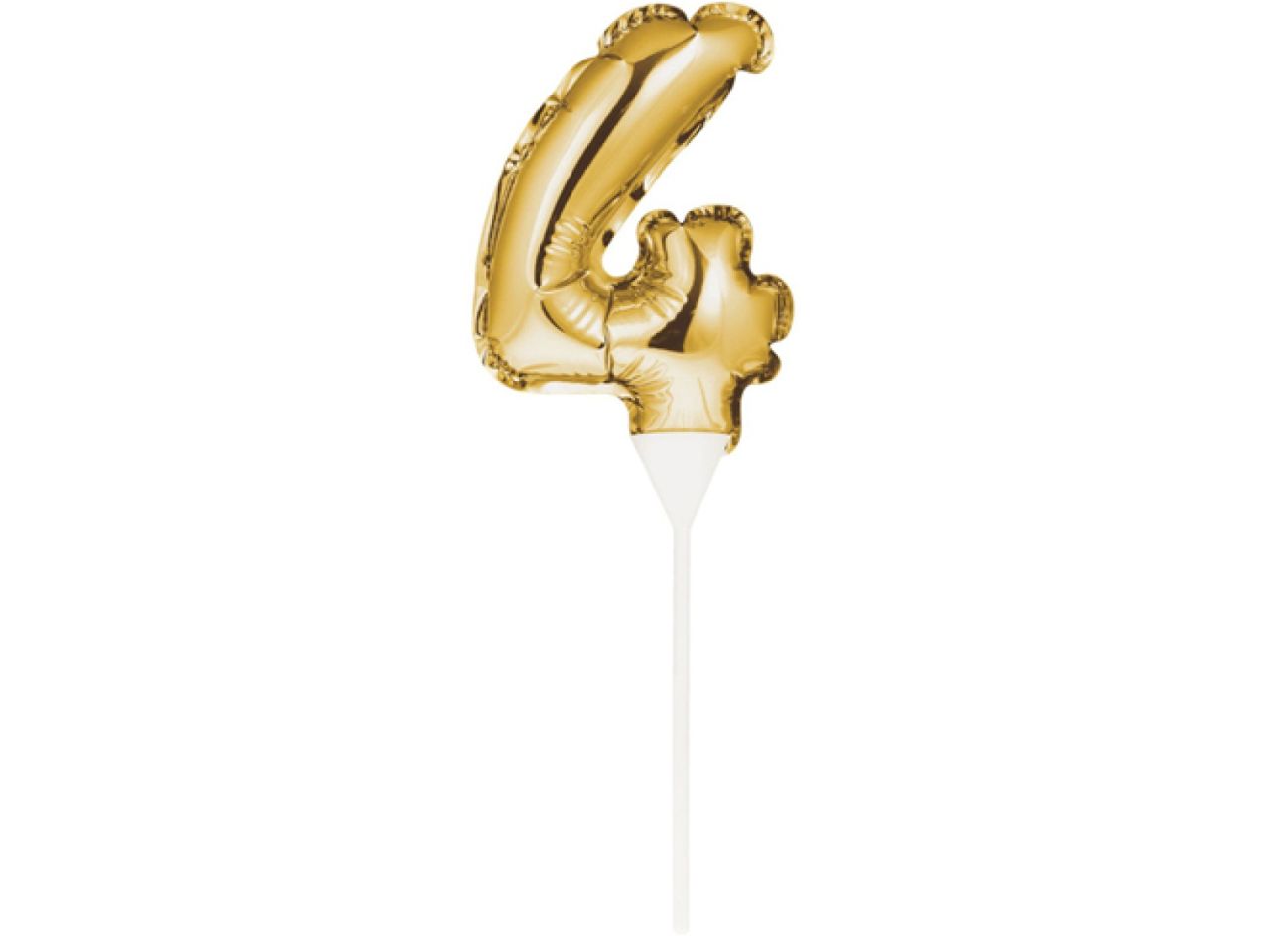 Ballon-Topper Zahl 4, Gold, 13 cm