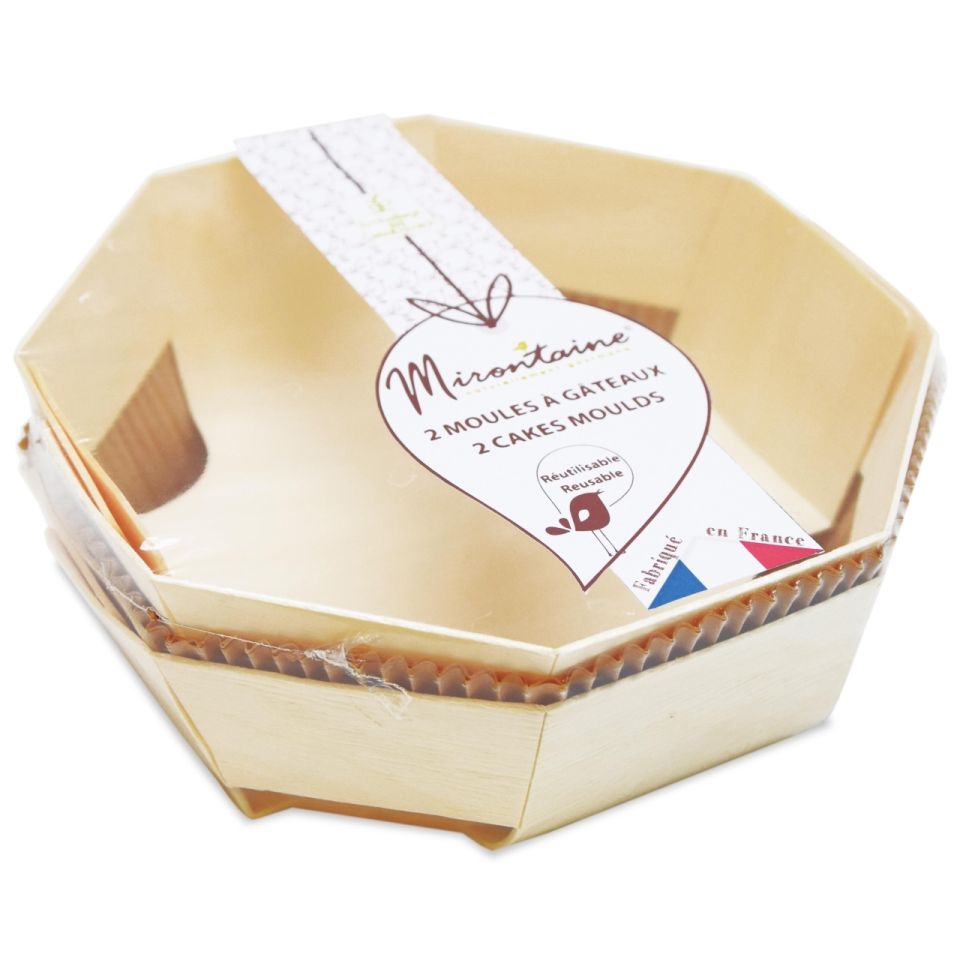 Holz Backformen, rund, 18 cm, 2er Set