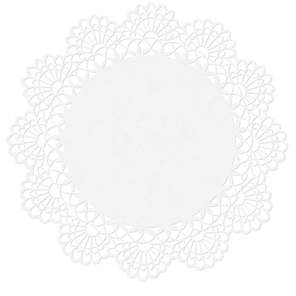 Papierrosetten Perlweiß, 10 cm, 10 Stück