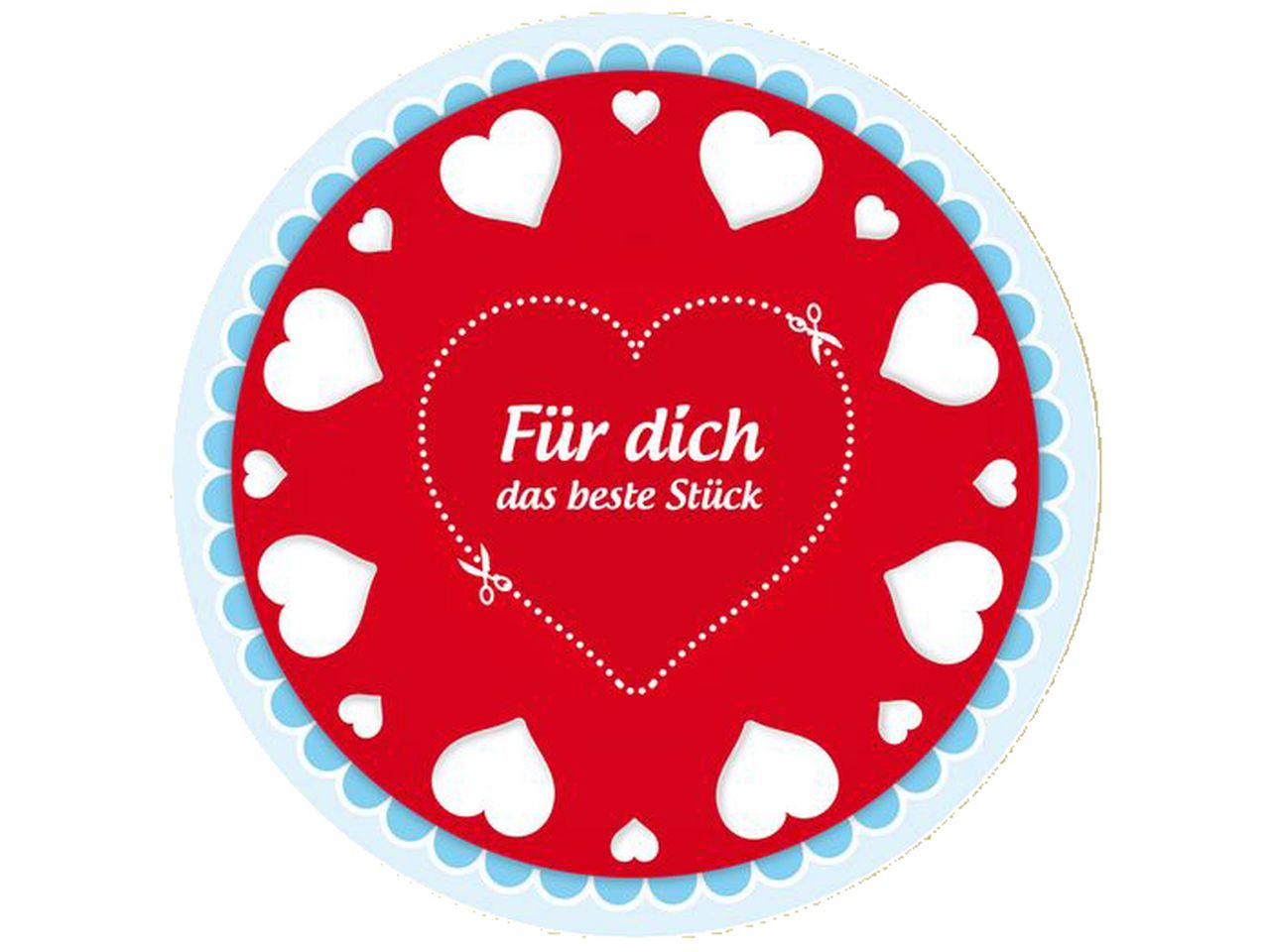 Tortenaufleger Herzstück rund 20cm