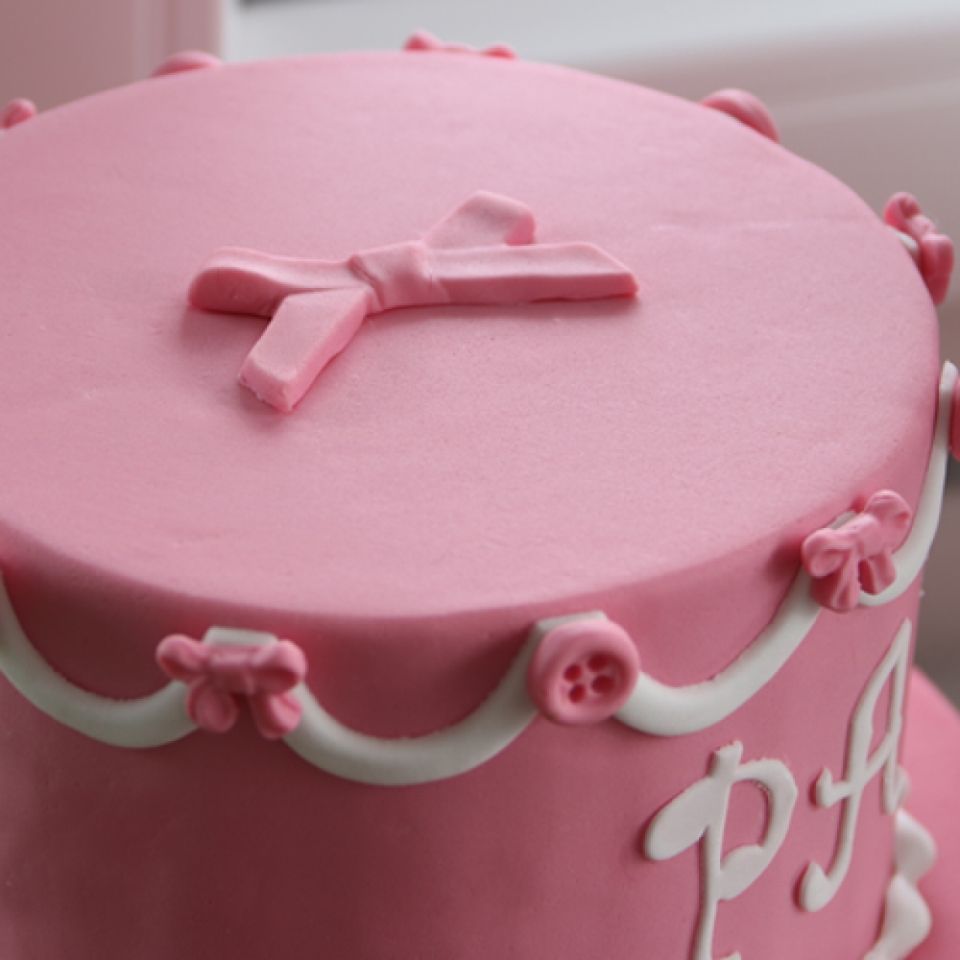 Fondantform Fabric, Knöpfen und Schleifen