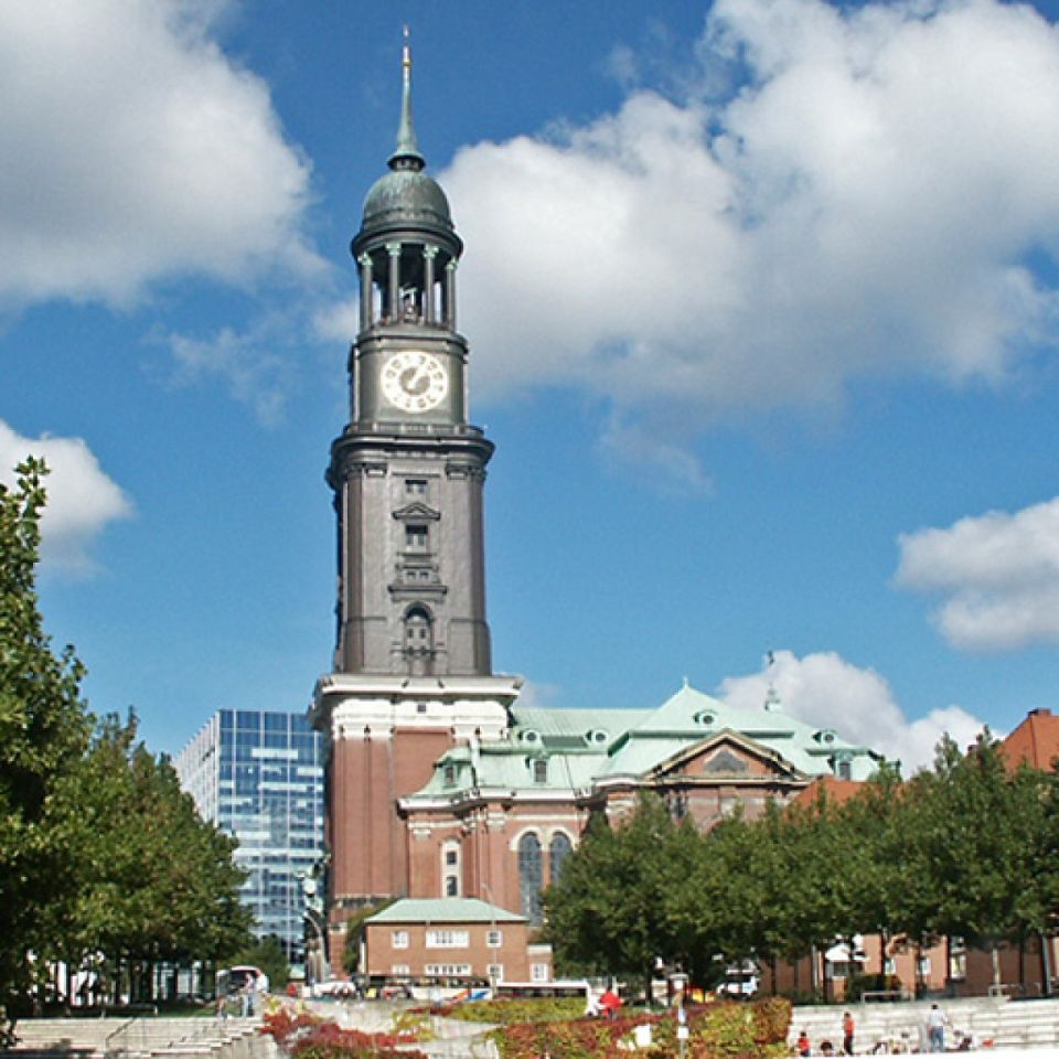 Plätzchen-Ausstechform Hamburg Michel, St Michaelis, Rot