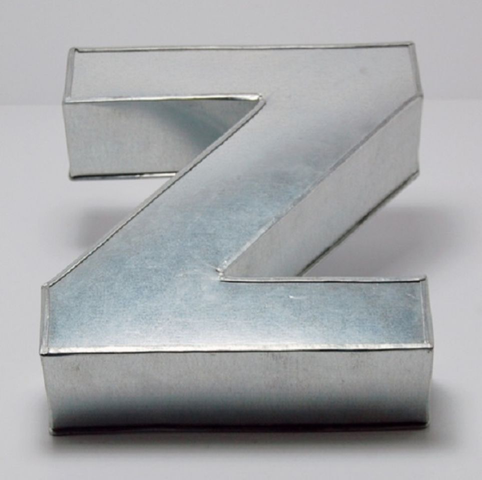 Backform Buchstabe Z, ca. 25,5x20,5x6,5 cm