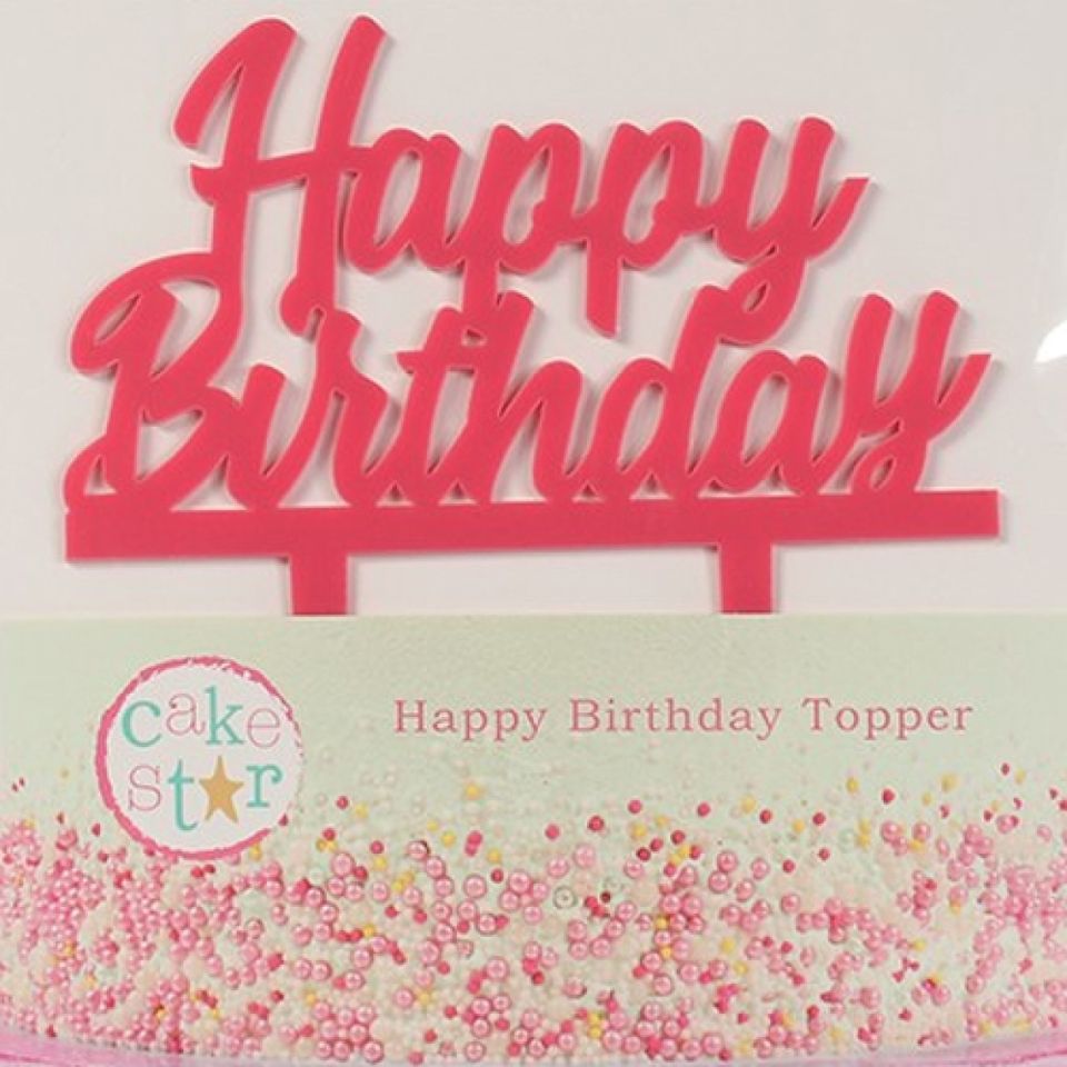 Tortentopper Happy Birthday, Pink