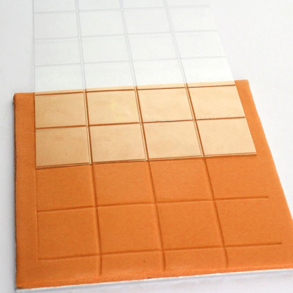 Prägematte Quadrat, 15x30 cm