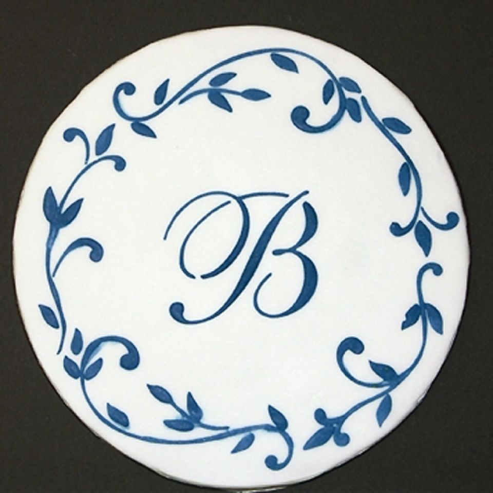 Schablonen Set Blätter-Kranz, Royal Icing & Airbrush, 19 cm