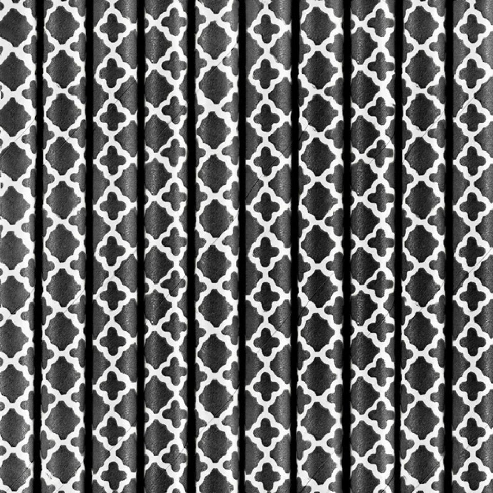 Papierstrohhalme Oriental Schwarz