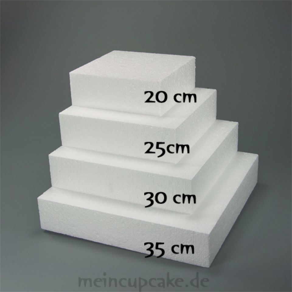 Torten Dummy quadrat, 10cm h, 25x25 cm