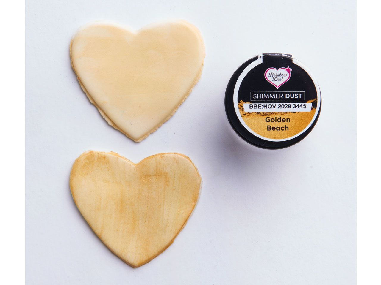 Rainbow Dust: Lebensmittelfarbpulver metallic Golden Beach 3g