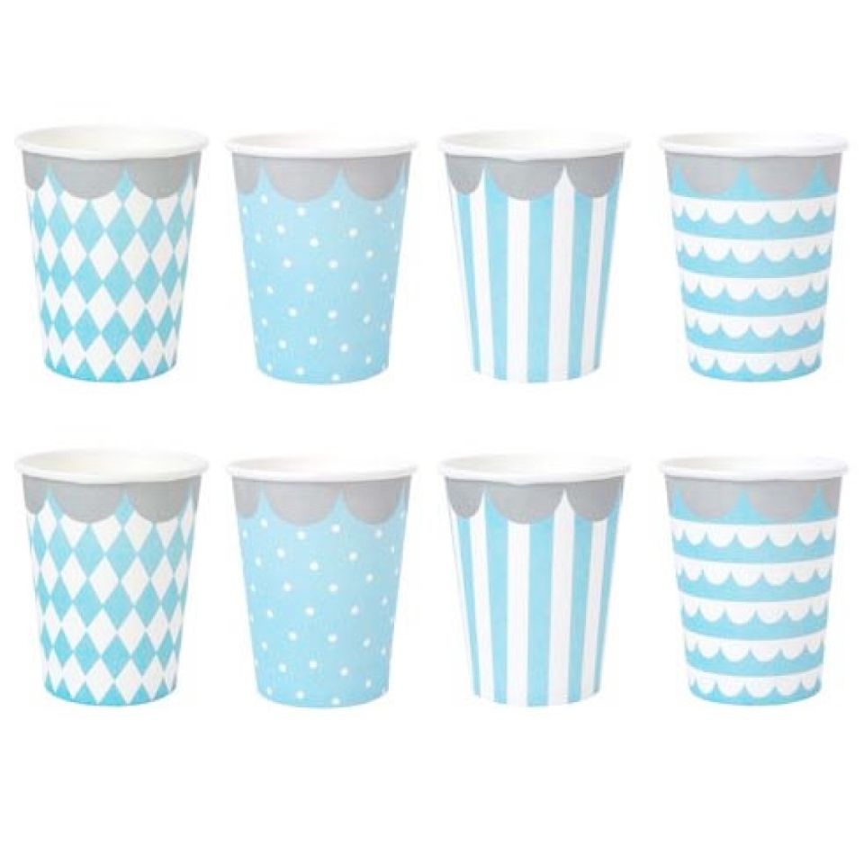 Partybecher-Set Blau, 8 Stück