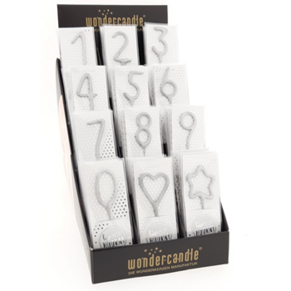 Wunderkerze Mini 4, Silber, 11 cm