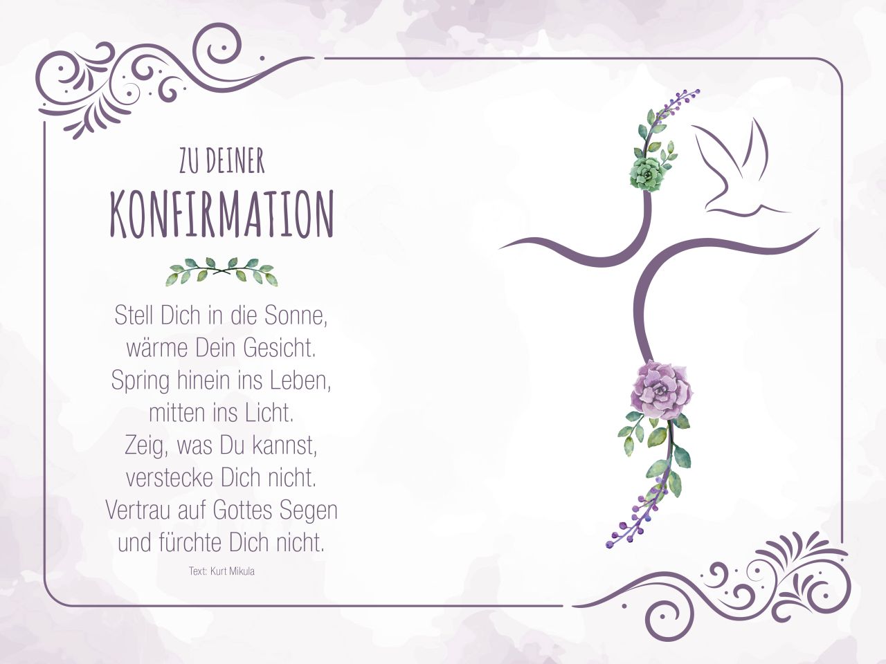Tortenaufleger Konfirmation Kreuz 20x30cm