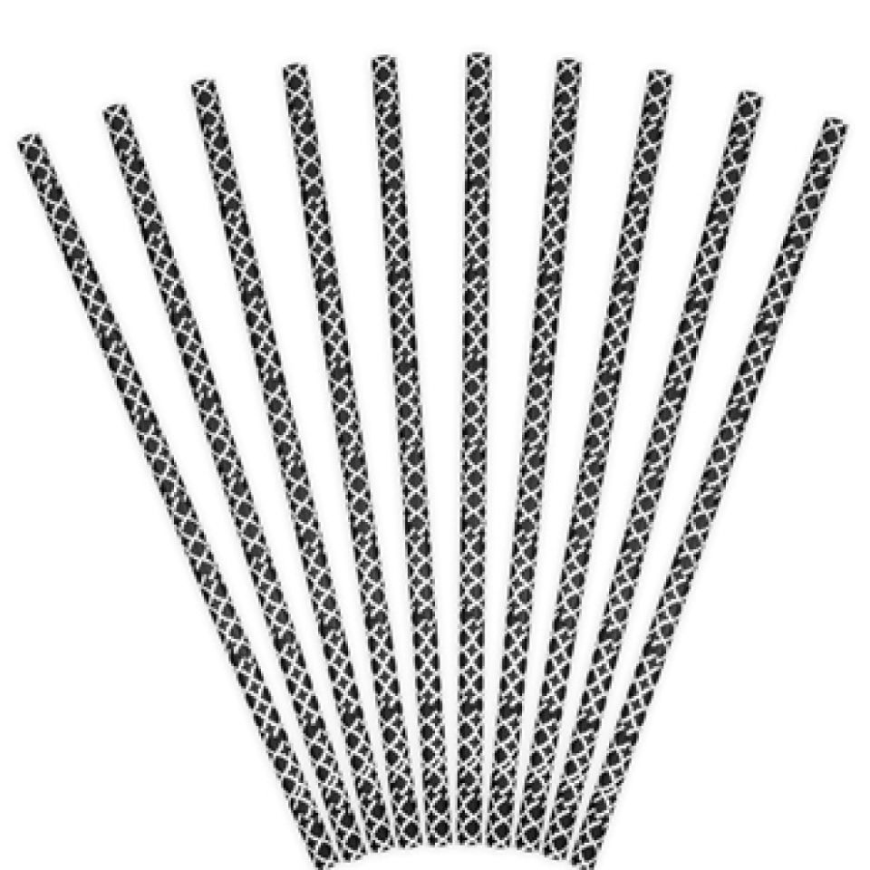 Papierstrohhalme Oriental Schwarz