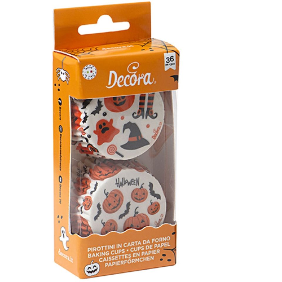 Decora Muffinförmchen Halloween Kürbis, 36 Stk.