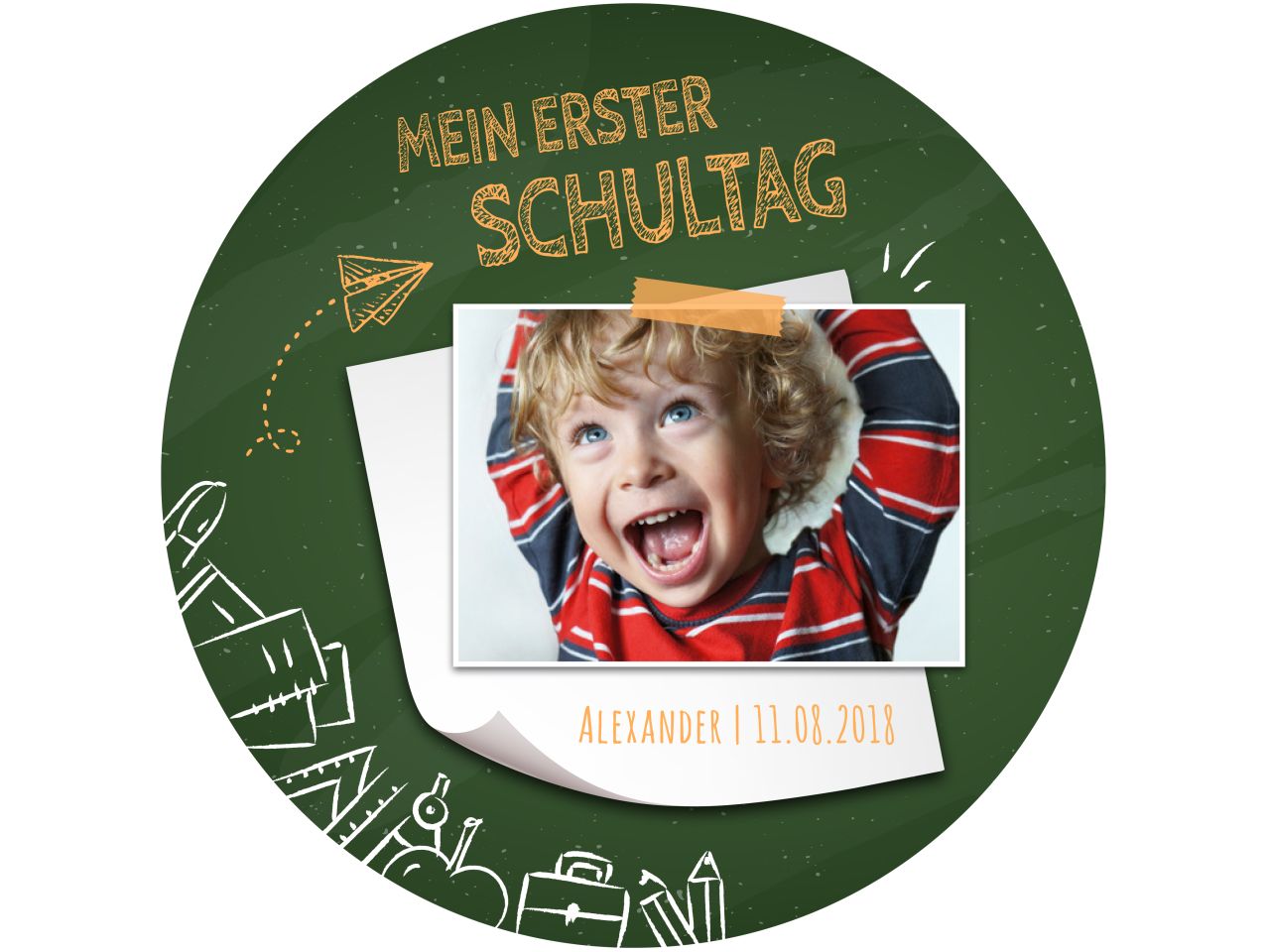 Tortenaufleger Einschulung A rund 20cm